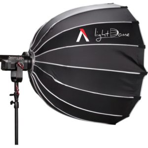 Aputure Light Dome mounted to an Aputure LS C120t Lamp