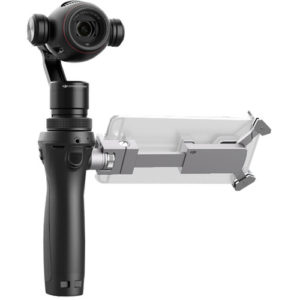 DJI Osmo+ showing extensible cradle for smartphone