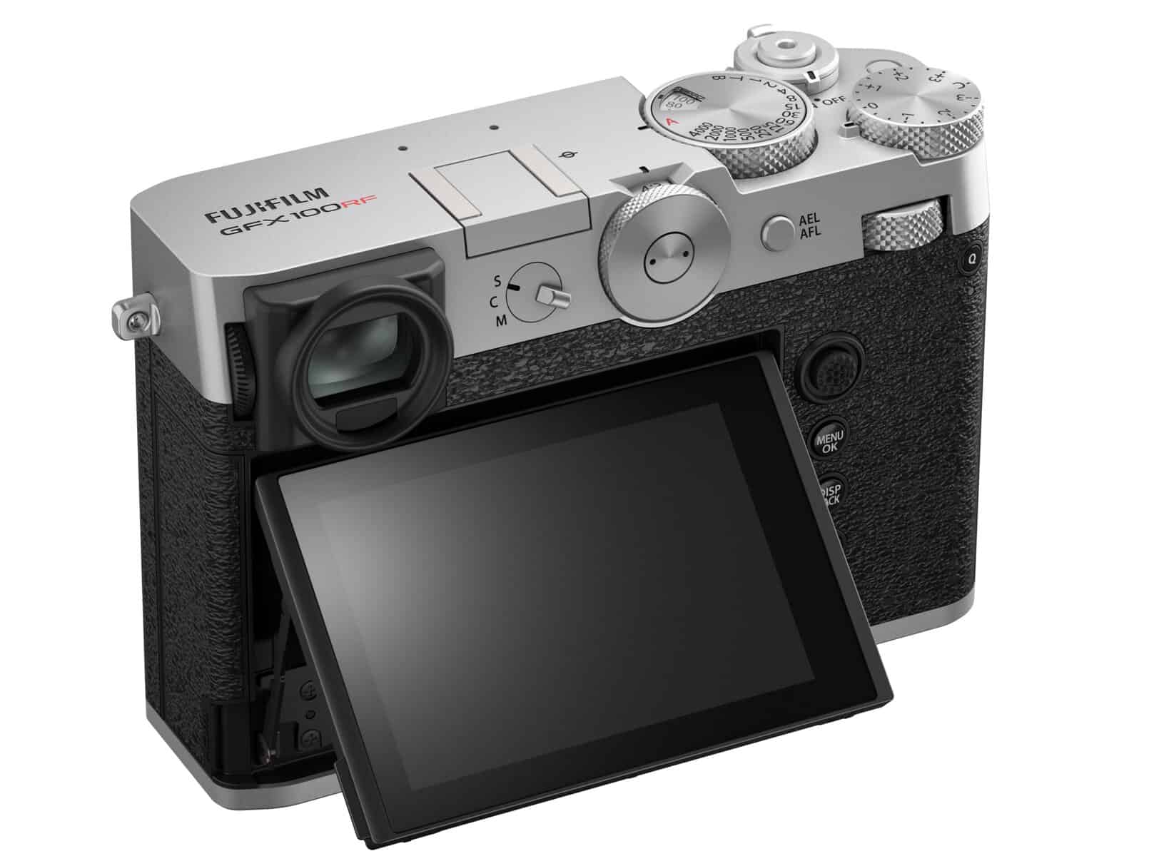 Fujifilm GFX100RF - Rear of Camera in Silver