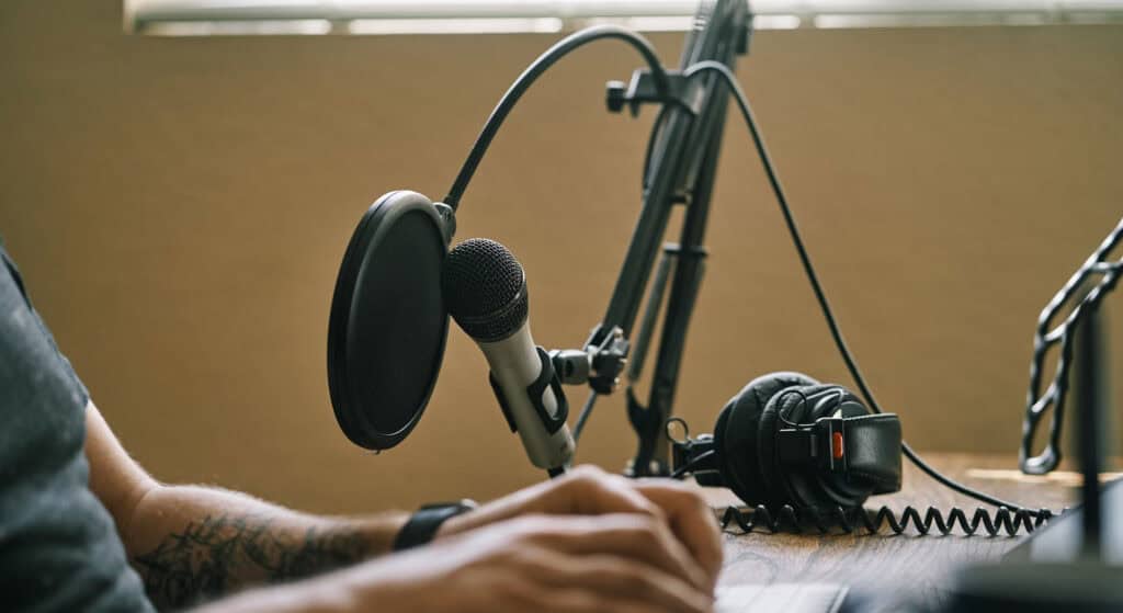 Podcast accessories: stands, mounts, mic filters and wind screens