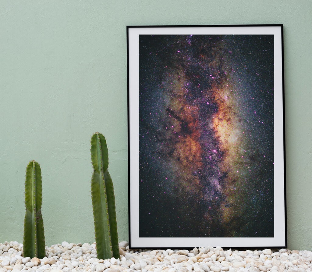 Ryan Bolton - A framed Milky Way photo shot in the Maasai Mara in Kenya.