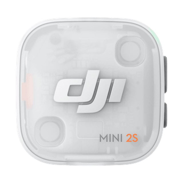 Translucent square shell for a DJI Mini 2S drone, showing the DJI logo and 'MINI 2S' text.