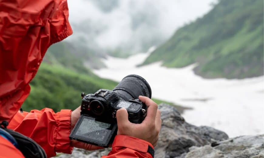 Photographer Holding Nikon Z8