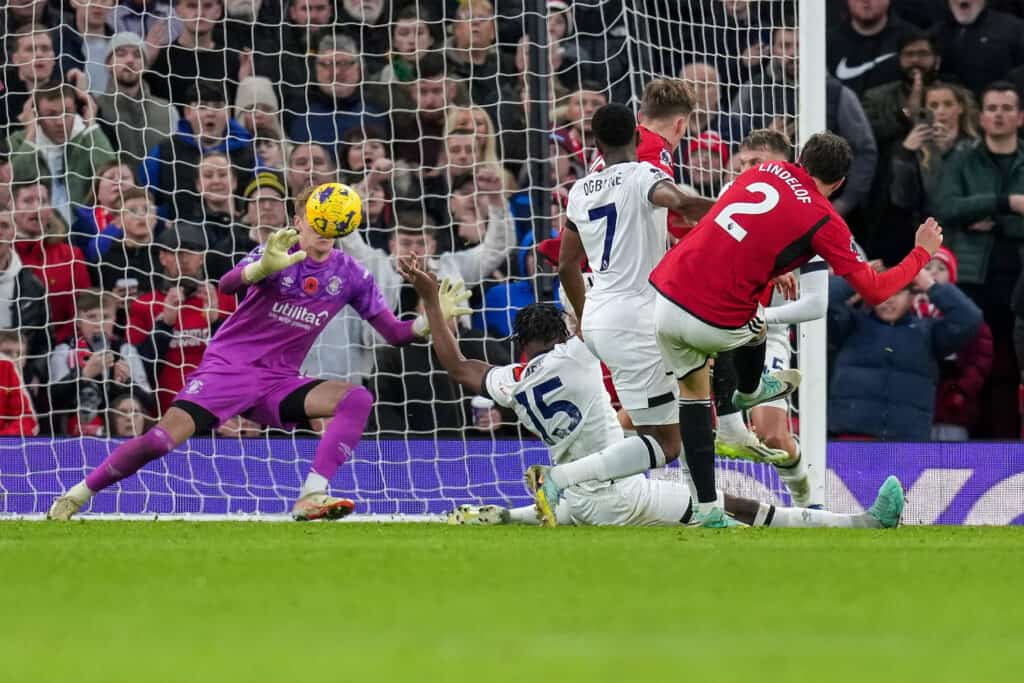 This image of Lindelof of Manchester United scoring the only goal of Luton’s match at Old Trafford, taken on the Sony Alpha 1 and Sony 400mm f/2.8 G Master lens, was published in the UK’s Sunday Telegraph. Photo by David Horn. Sony Alpha 1. Sony 400mm f/2.8 G Master. 1/1600-sec., f/3.2, ISO 2000