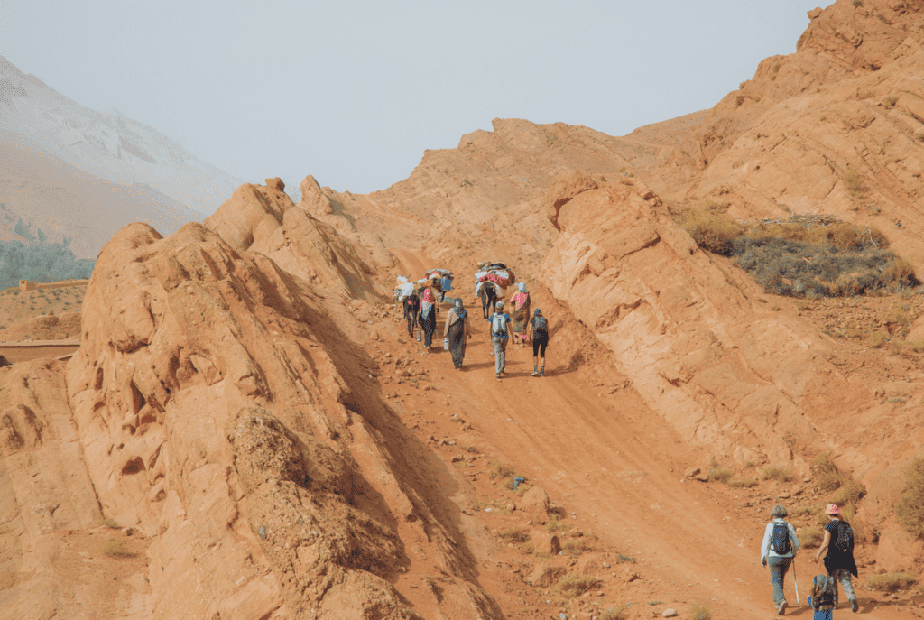 Ryan Bolton Photography - Hiking in the Atlas Mountains of Morocco on expedition.