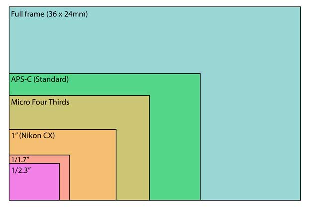 Sensor Size Comparison Chart