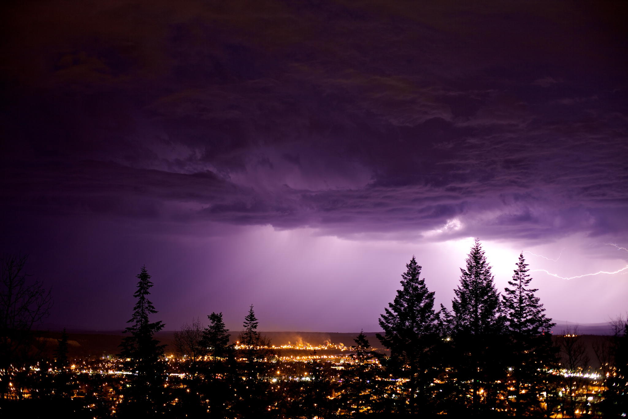 Sheet Lightning Over Prince George by Chris Leboe