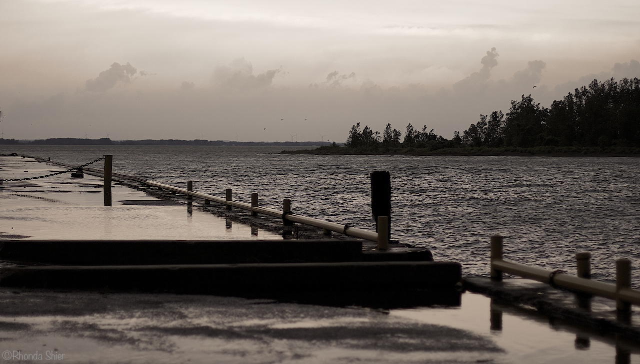 Erieau on a Rainy Day by Rhonda Shier