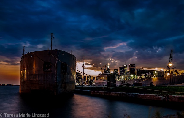 Sitting on the Pier by Teresa Linstead